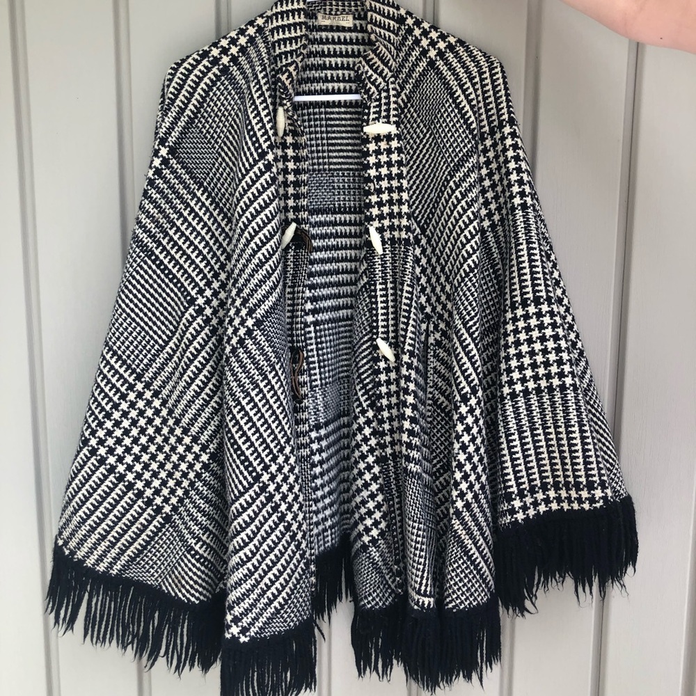 Black and White Poncho